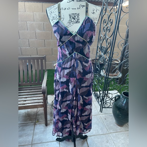 Diesel 100% Silk Fregius Vestito High Low Handkerchief Maxi Dress Sz XS - Picture 4 of 16